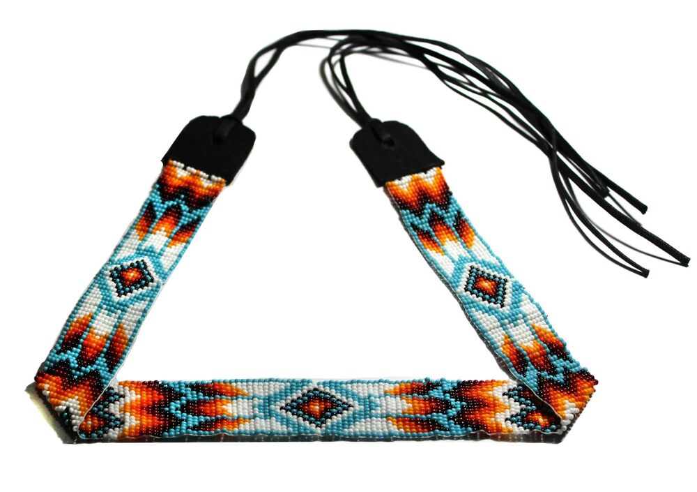 4567 Beaded Hatband Native American Style Southwestern Cow Rode Handmade